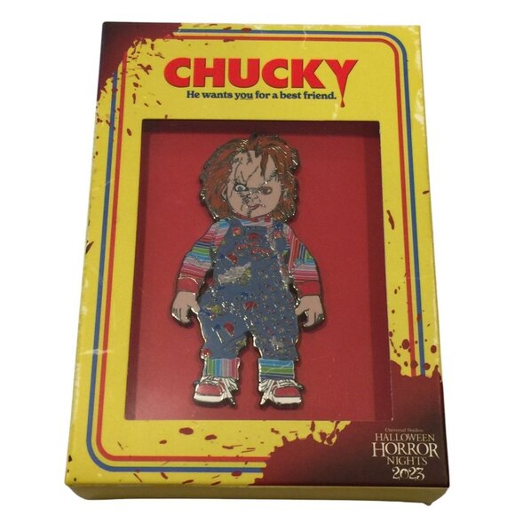 Universal Studios Halloween Horror Nights 2023 CHUCKY Enamel Pin - Picture 1 of 3